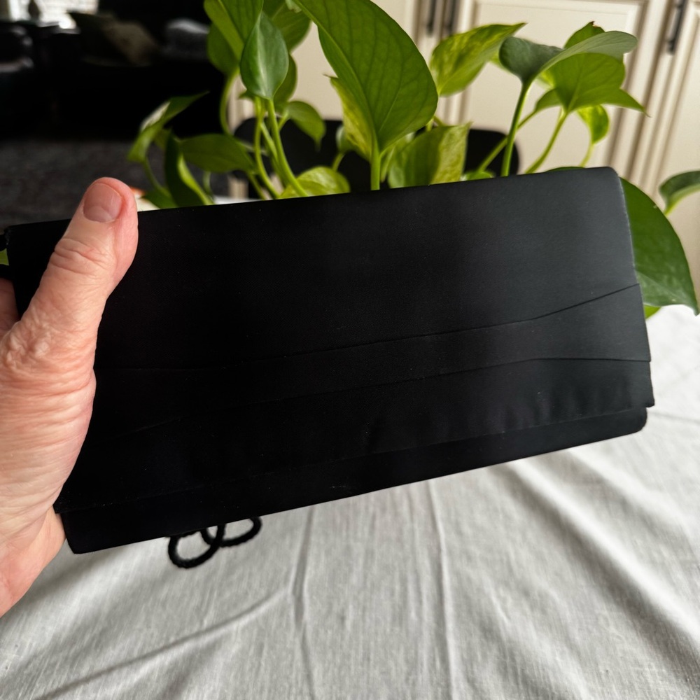 Vintage Elegant Black Clutch Bag Carolyne Barton night - Picture 2 of 10